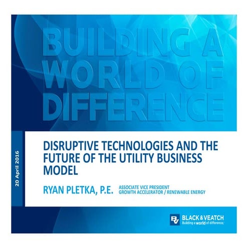 Disruptive technologies and the future of the utility business model