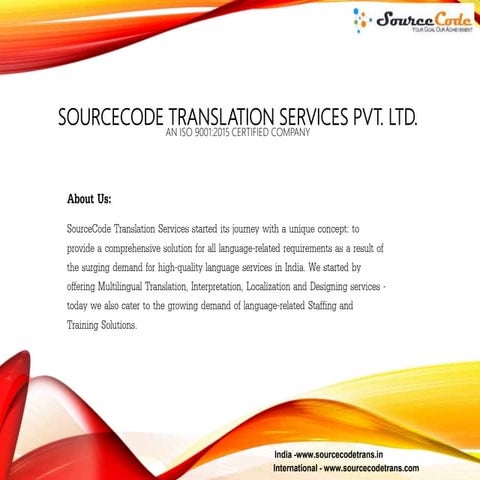 Hindi to English translation - sourcecode | PPTX