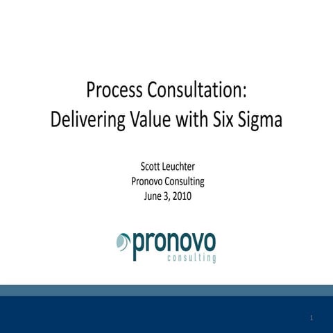 SCP Six Sigma presentation 6.30.2010