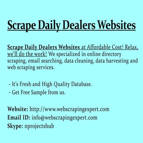 Scrape Daily Dealers Websites