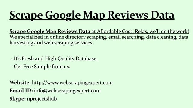 Scraping Data from Google Map - Scrapegooglemapreviewsdata 190311085250 Thumbnail