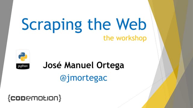 Scraping the web with python