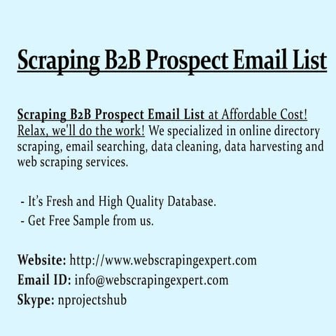 Scraping B2B Prospect Email List