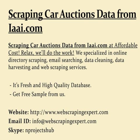 Scraping Car Auctions Data from Iaai.com