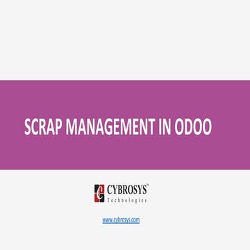 Scrap management in odoo