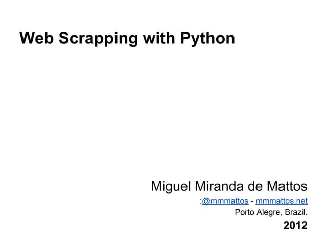 Web Scrapping with Python