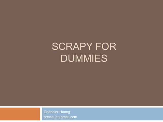 Scrapy.for.dummies