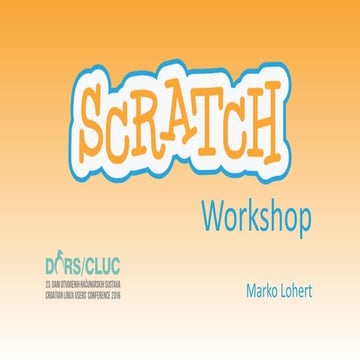 Scratch workshops at Dors/CLUC 2016 conference (in Croatian)