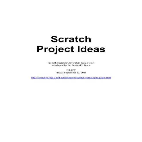 Scratch project ideas | PDF