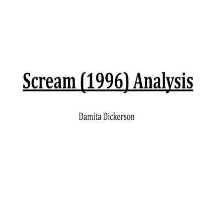 Scream (1996) analysis