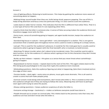 Scream 1 notes