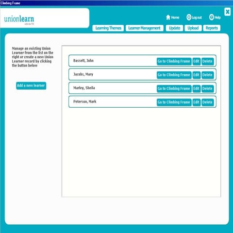 Screen Shots from the Climbing Frame