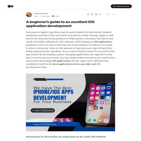 A beginner’s guide to an excellent iOS application development | PDF ...
