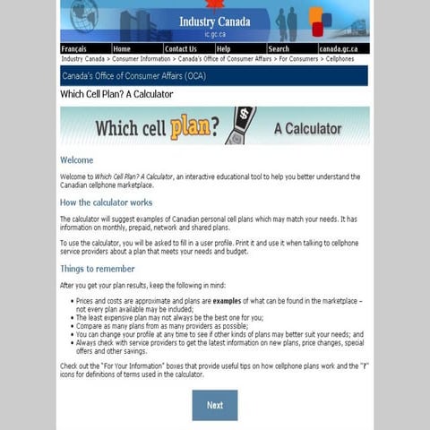 Online Cellphone Calculator