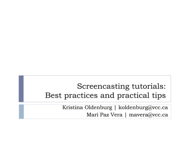 Screencasting Tutorial DRN