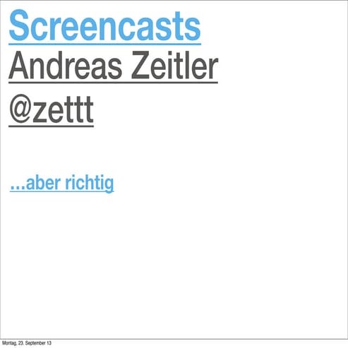 Screencasts   aber richtig v2