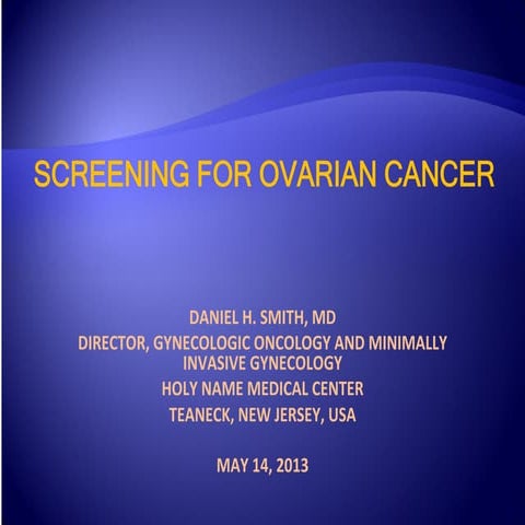 ROMA (Risk of Ovarian Malignancy Algorithm) | PPTX