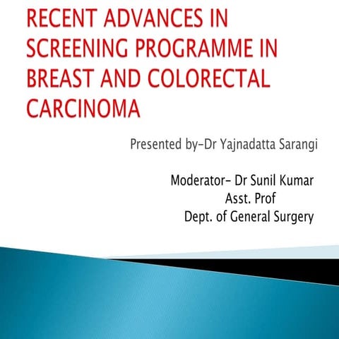 screening programme in breast and colorectal carcinoma