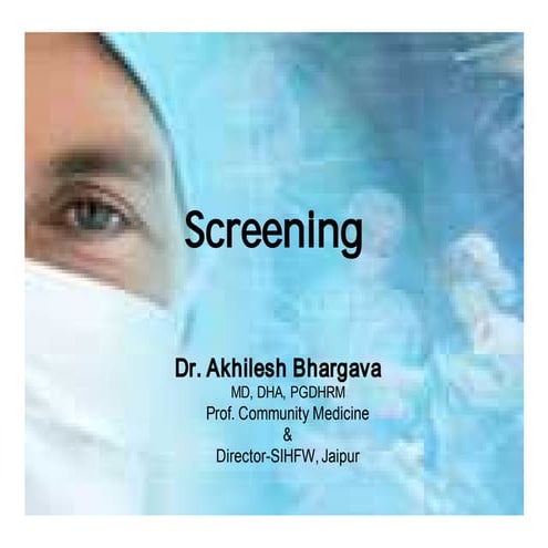 Screening in Public Health