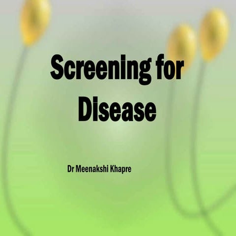 screening of disease park preventive and social medicine 8888