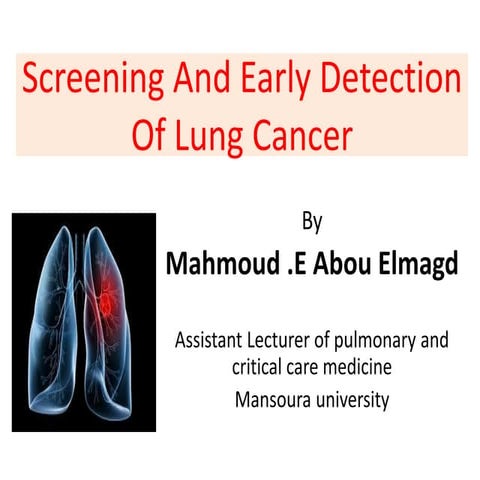 Screening and early detection of lung cancer | PDF