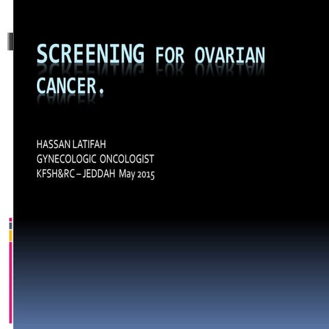 Screening for ovarian cancer may 15 | PDF