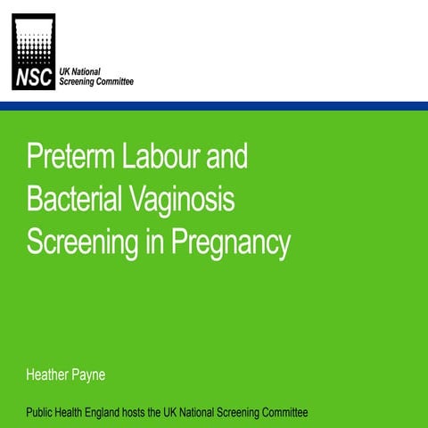 Screening for preterm labour