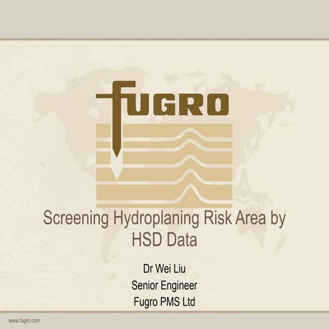 Screening Hydroplaning Risk Area By Hsd Data