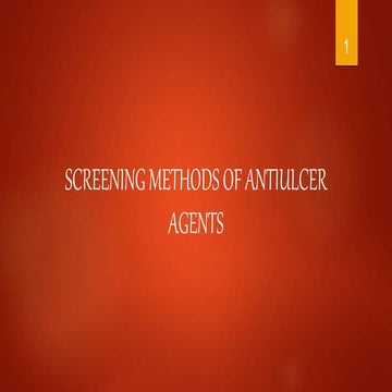 Screening methods of antiulcer agents