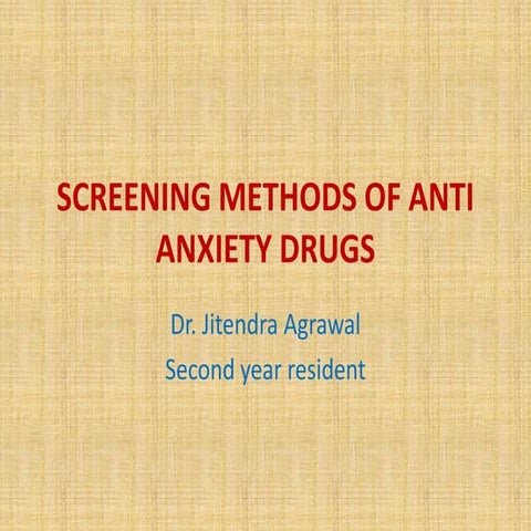 Screening methods of anxiolytics