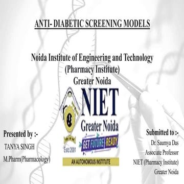 Screening model of antidiabetic drugs