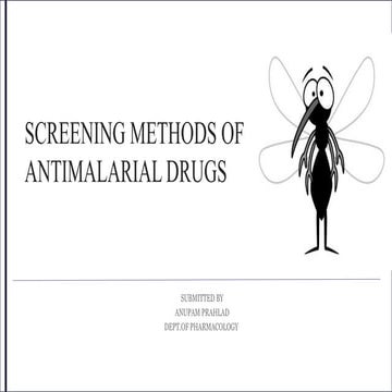 Screening of antimalarial drugs