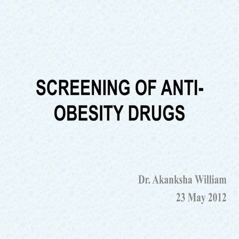 Screening of antiobesity 23may2012