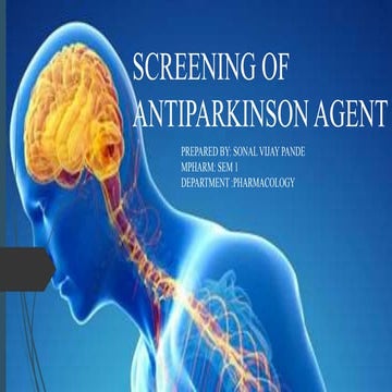 Screening of antiparkinson agent