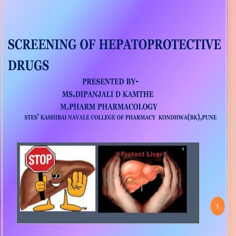 Screening of hepatoprotective drugs