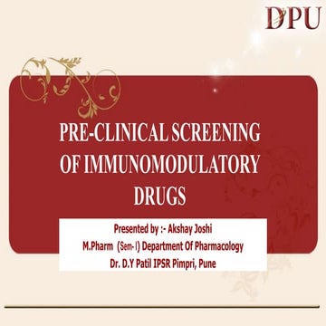 Screening of immunomodulatory drugs