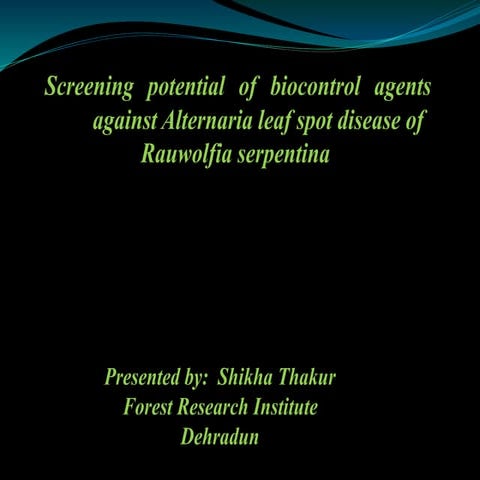 Screening potential of biocontrol agents