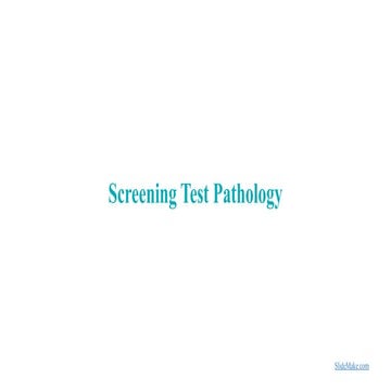 Screening Test topic in Pathology  .pptx