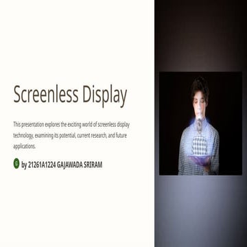 Screenless Display in the advanced world