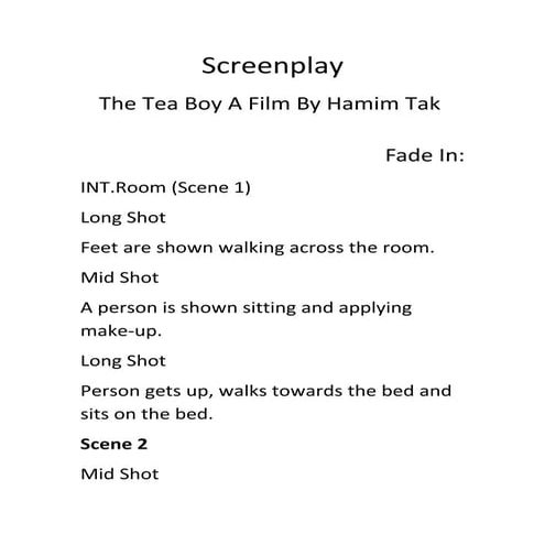 Movie screenplay | RTF