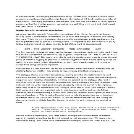 Unit 19 - Scriptwriting | DOCX