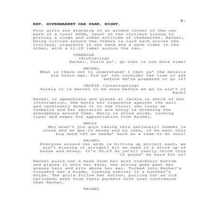 A2 Screenplay start