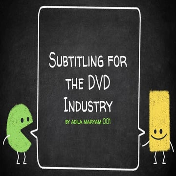 Subtitling for the DVD Industry