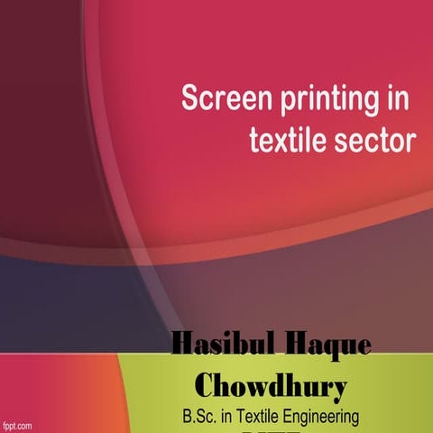 Screen printing in textile printing sector
