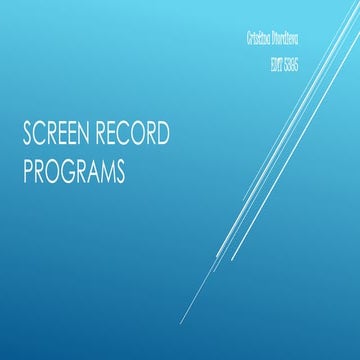 Screen record programs