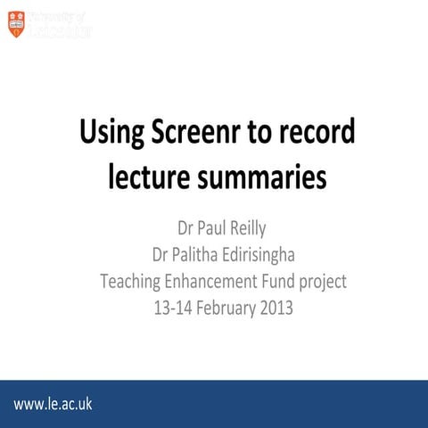Screencast training