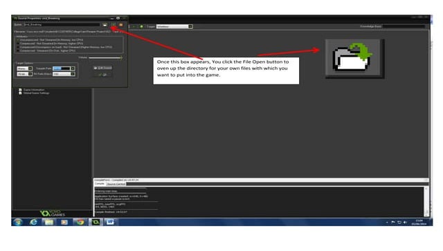 Audio game script example annotated with explanations