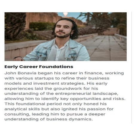 Empowering Businesses: John Bonavia’s Approach to Consulting | PDF