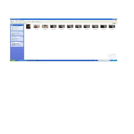 Screen shot of raw images