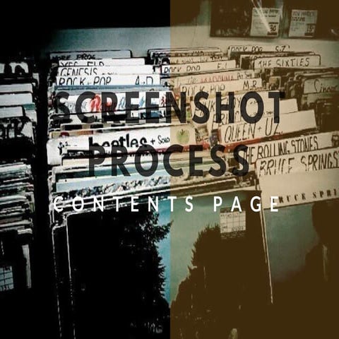 Screenshot Process Contents Page 